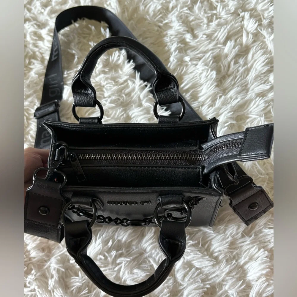 Madden Girl Black Mini Bag with Chain Detail - Picture 5 of 5